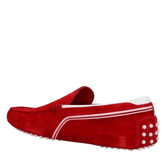 TOD'S FOR FERRARI Suede Brick Red Driving Loafers Size: 9 US - Picture 3 of 4